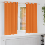 Kardinad r&otilde;ngastega 2 tk erk oranž 175 x 140 cm pol&uuml;ester