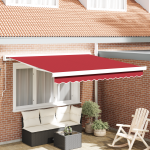 K&auml;sitsi sisset&otilde;mmatav varikatus punane 350x250 cm, varikatuse asenduskangas 3,5x2,5 m raami punane