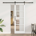 Liuguks valge 73.5 x 211 cm puit ja metall