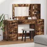 3-osaline tualettlaudade komplekt led suitsutatud tamme tehispuust
