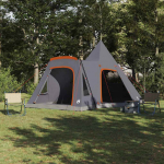 Teepee telk 5 inimesele Hall ja oranž 545 x 450 x 295 cm