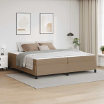 Voodiraam madratsiga Cappuccino 200 x 200 cm kangas