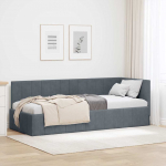 Nurga voodiraam peatsiga Tumehall 80 cm x 200 cm Samet