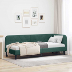 Nurga voodiraam Tume rohelise 80 x 200 cm Samet