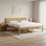 Kaheinimesevoodi raam koos peatsiga ROSTOCK Valge 180 x 200 cm