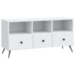 Telerikapp sahtliga Valge 102 x 34,5 x 50 cm Tehispuit