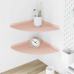 Ujuv riiul riiuliga ladustamisega 2 pcs Roosa 30 x 30 x 2 cm