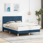 Voodi raam peaga Sinine 120 x 200 cm kangas