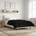 T&auml;ispika aasta tekk Must 155 x 200 cm Mikrokiud ja Teddy villa