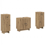 2-osaline Vannitoa Kapi Komplekt EDE Artisan tamm Tehispuit