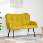 Kaks kohtaline diivan Kollane 115 x 61 x 87 cm Samet