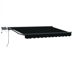 Manuaalne varikatus LED-idega Must 3 x 2,5 m