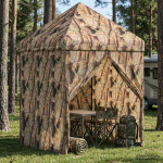 Pop-up Telk 4 Seina Kaa 3 x 3 m Metsaline kamuflaaž