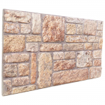 Seinapaneelid 10 pcs Helepruun ja valge 100 x 50 cm EPS vaht