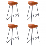 Baaripukid 4 tk, pruun, ehtne nahk