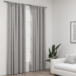 Pimendavad kardinad konksudega, 2 tk hall 140 x 245 cm