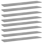 Riiuliplaadid 8 tk, betoonhall, 100x20x1,5 cm, puitlaastplaat