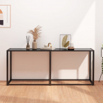Konsoollaud, must, 180 x 35 x 75,5 cm, karastatud klaas