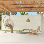 Lahtit&otilde;mmatav terrassi k&uuml;lgsein, 220 x 600 cm, kreemjas