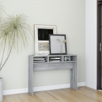 Konsoollaud, hall sonoma tamm, 105 x 30 x 80 cm, tehispuit