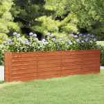 Taimekast, rooste, 320x40x77 cm, corten-teras