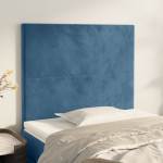 Voodipeatsid 2 tk, tumesinine, 80x5x78/88 cm, samet