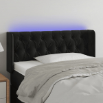 LED-voodipeats, must, 103x16x78/88 cm, samet