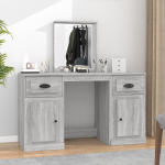 Peegliga tualettlaud, hall sonoma tamm, 130x50x132,5 cm