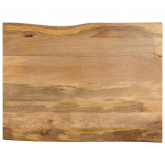 Lauaplaat, 90 x 80 x 2,5 cm, naturaalsete servadega, mangopuit