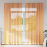 Voile kardinad varrastaskutega 2 tk oranžid
