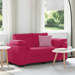 Kahekohaline diivan, veinipunane, 160 x 77 x 82 cm, samet