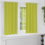 Kardinad r&otilde;ngastega 2 tk roheline 175 x 140 cm pol&uuml;ester