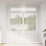 Voile kardin kardinatega 2 tk cream 225 x 140 cm pol&uuml;ester