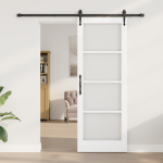 Liuguks riistvarakomplekt valge 78x211 cm m&auml;nnipuit