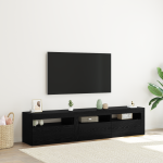 Telerikapid 2 tk led valgustitega must tamm tehispuit