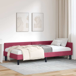 Nurga voodiraam peatsiga Veinpunane 80 cm x 200 cm Samet