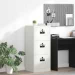 Failikapp sahtliga valge 44 x 50 x 106.5 cm k&uuml;lmvalsitud teras