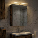 Vannitoa peeglikapp riiuliga Suitsetatud tamm 50 x 14,5 x 70 cm