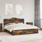 Voodi raam sahtliga suitsetatud tamm 180 x 200 cm inseneripuit