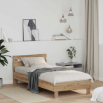 Voodiraam peatsiga K&auml;sit&ouml;&ouml;puu 75 x 190 cm Tehispuit