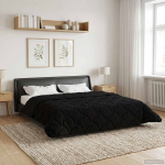 Suvised teki Must 200 x 240 cm Mikrokiud ja Teddy villa