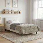 Talve tek Helehall 155 x 200 cm Mikrokiud ja Teddy villa