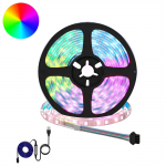 LED Ribad 12 pcs Must ja l&auml;bipaistev 4000 mm Vask ja plastik