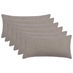 Diivanipadi 6 tk HEERLEN helehall 40 x 70 cm boucl&eacute;