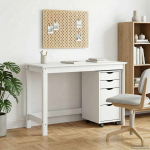 T&ouml;&ouml;laud ja rullkappi komplekt MOSS 2 pcs Valge