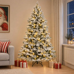 Kunstlik kokkupandav j&otilde;ulupuu 150 cm 150 LED-i Soe valge