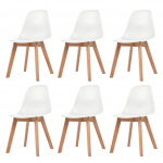S&ouml;&ouml;gitoolid 6 tk, valge, plast