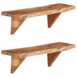 Seinariiulid 2 tk 60 x 20 x 18 cm toekas akaatsiapuit