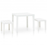 Aiapingid 2 pingiga, plastist, valge