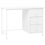 Industriaalne sahtlitega valge 105x52x75 cm teras